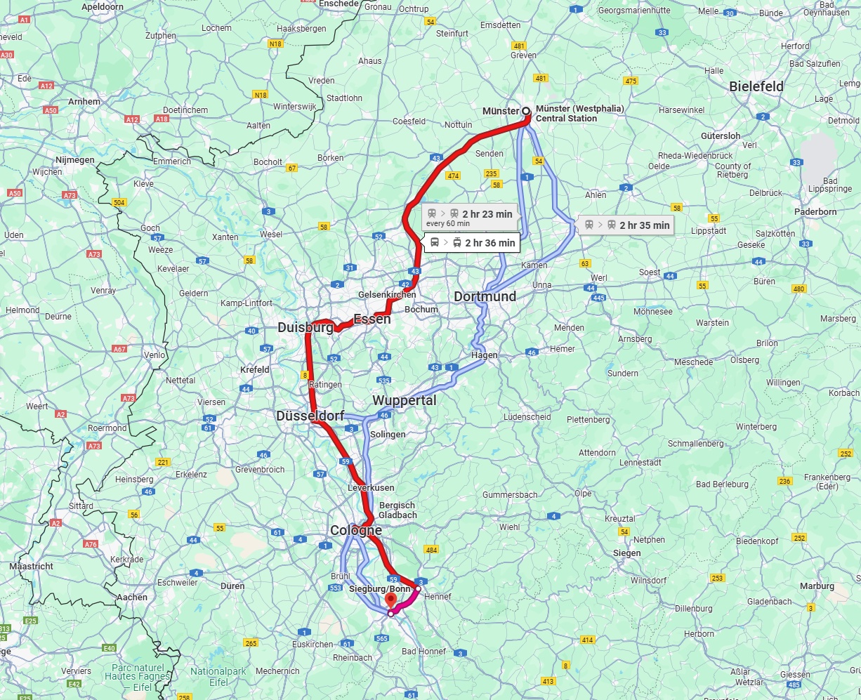 Anreise von Münster Zu Bonn Über 