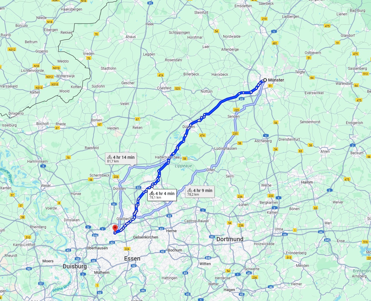 Anreise von Münster Zu Bottrop Über 