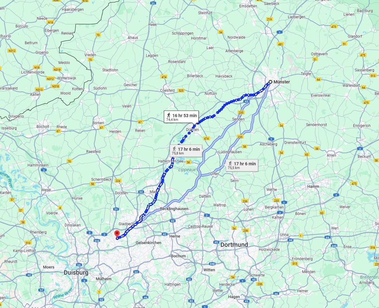 Anreise von Münster Zu Bottrop Über 