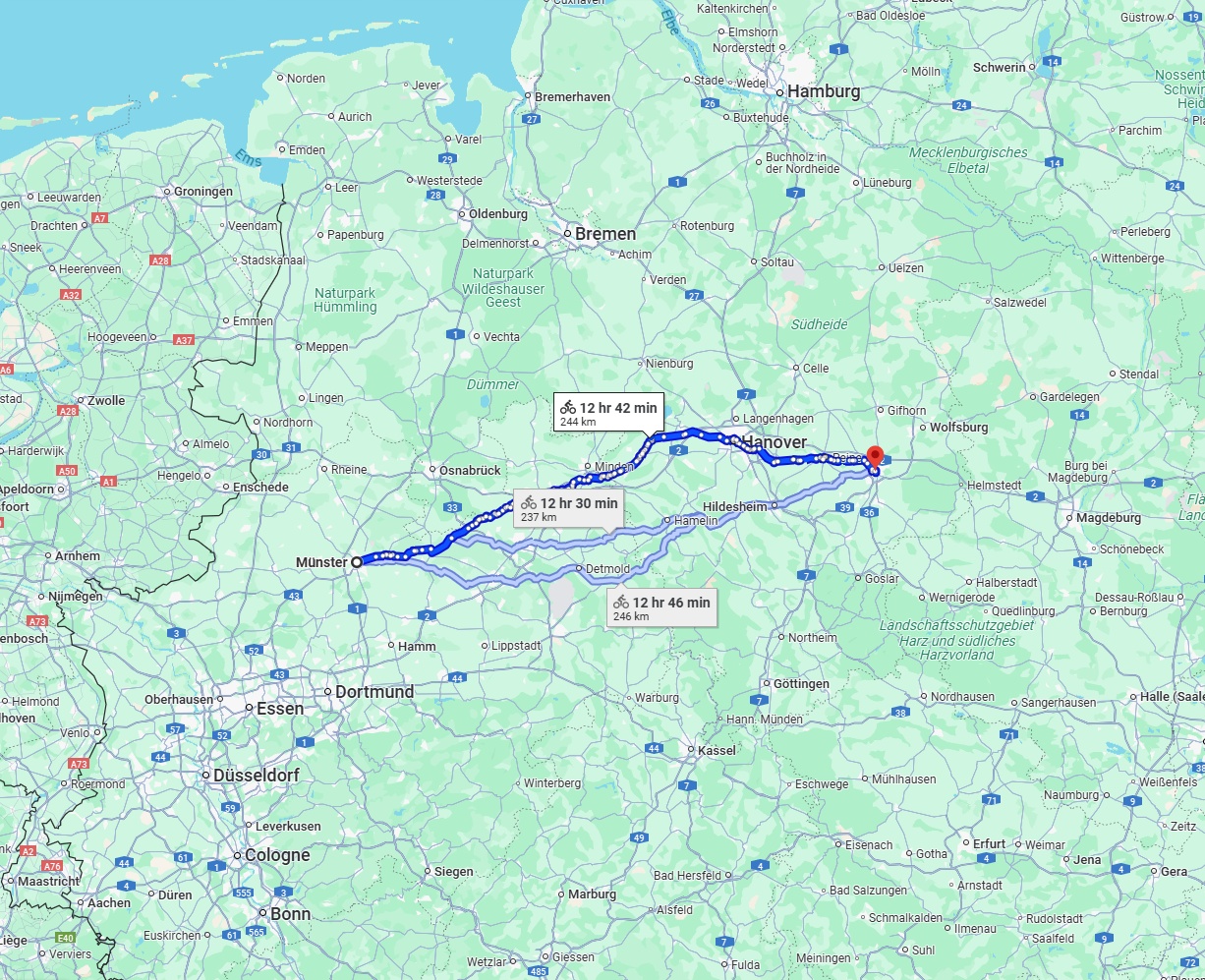 Anreise von Münster Zu Braunschweig Über 