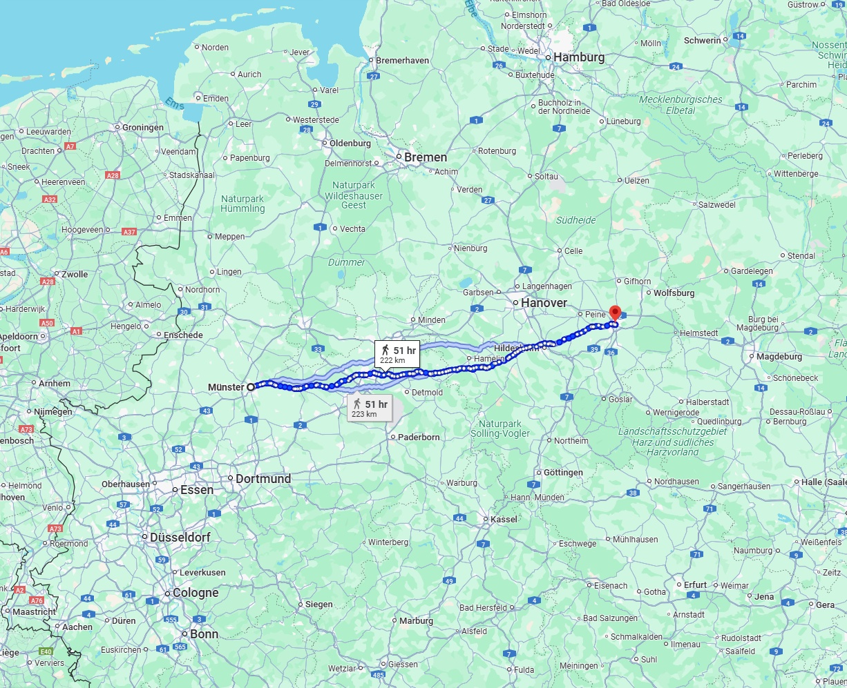 Anreise von Münster Zu Braunschweig Über 