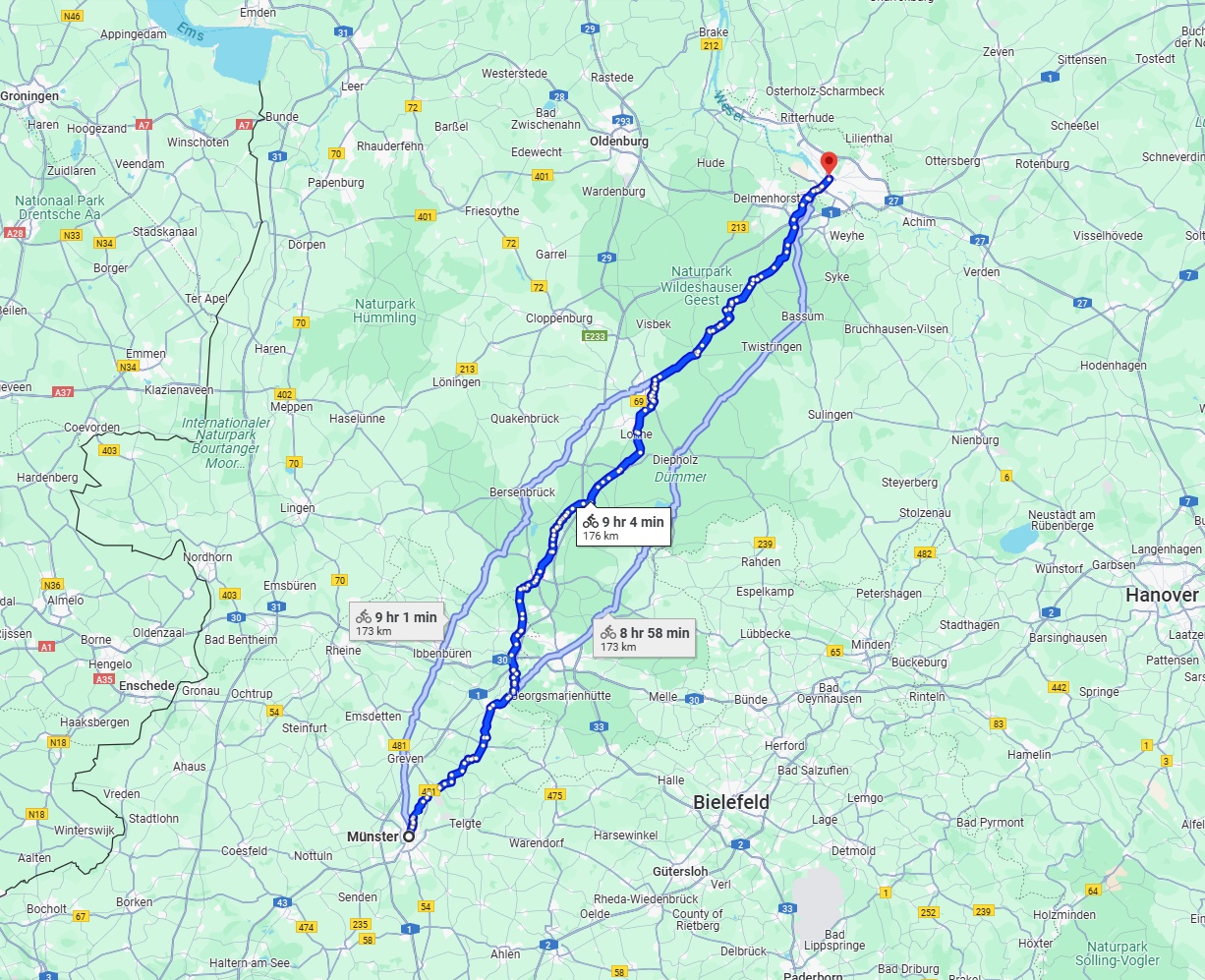 Anreise von Münster Zu Bremen Über 
