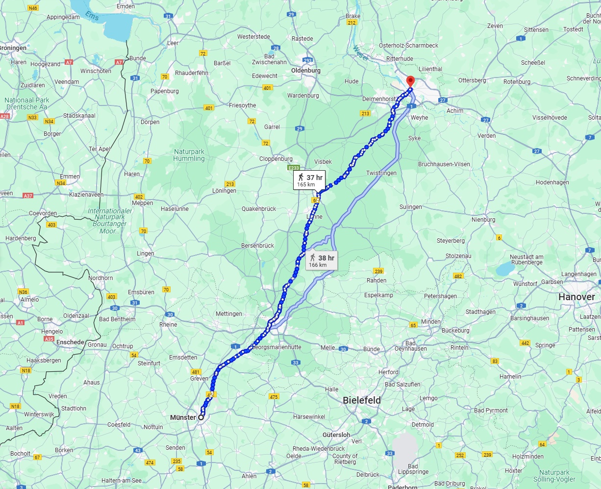 Anreise von Münster Zu Bremen Über 