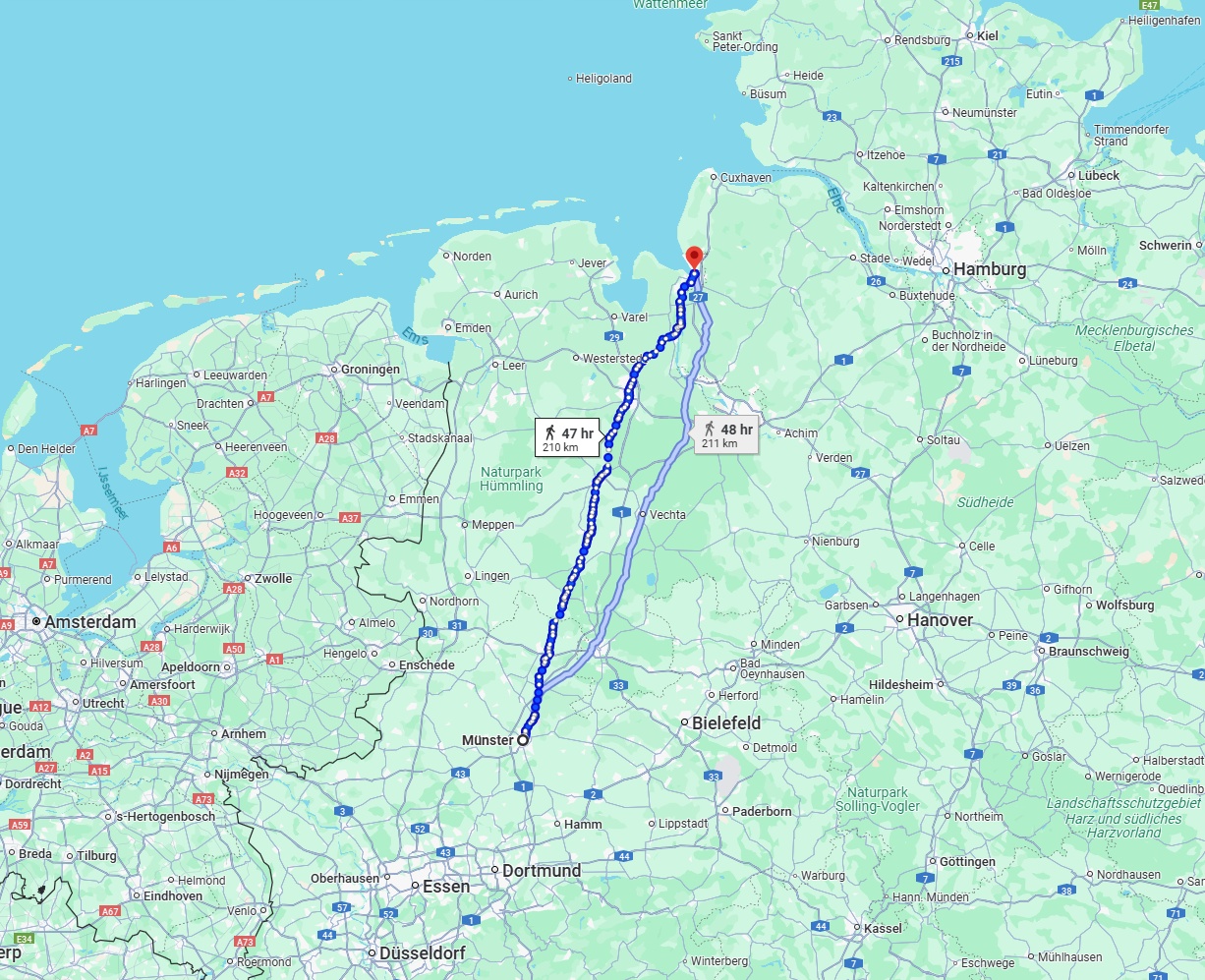 Anreise von Münster Zu Bremerhaven Über 