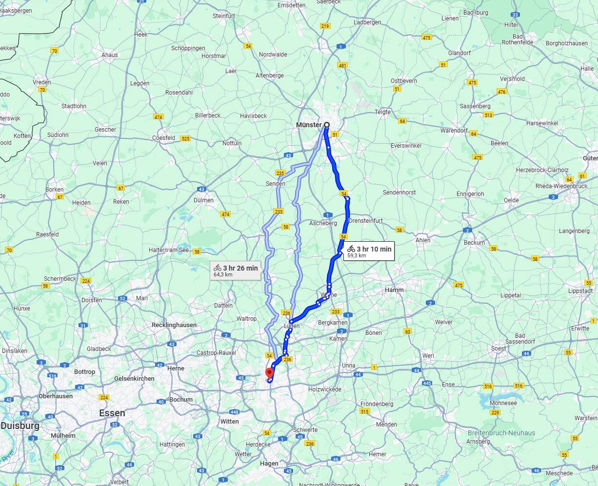 Anreise von Münster Zu Dortmund Über 