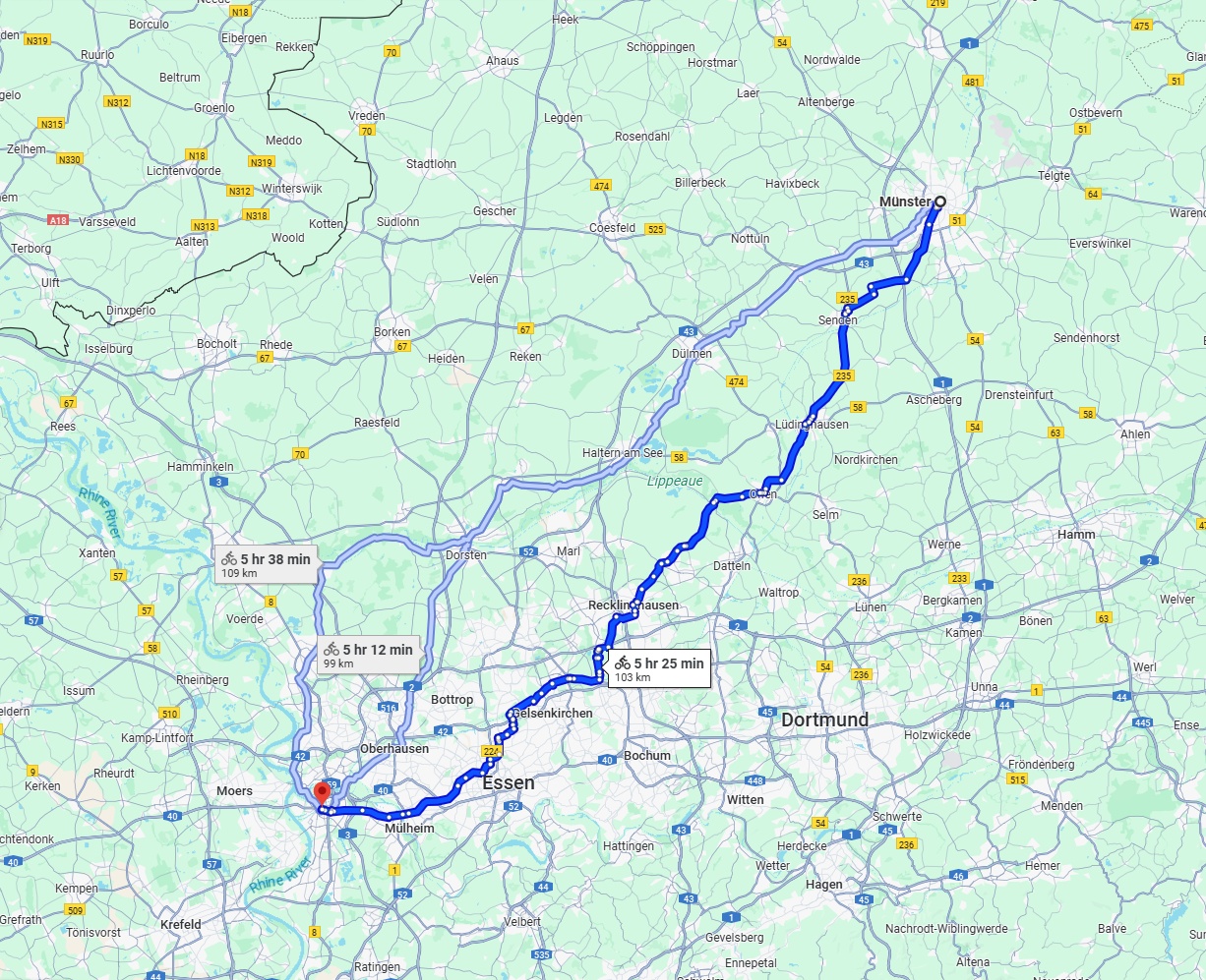 Anreise von Münster Zu Duisburg Über 