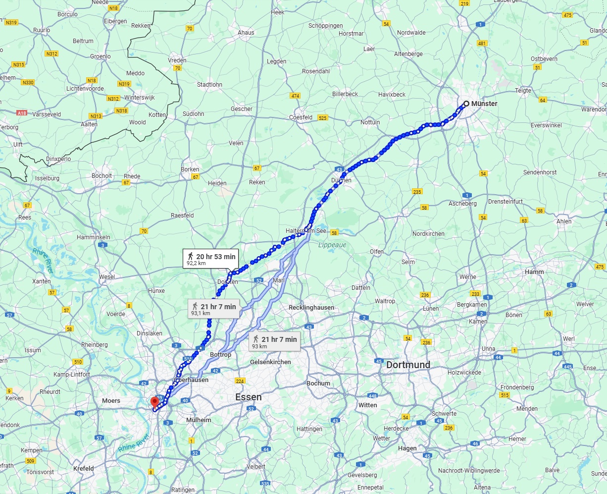 Anreise von Münster Zu Duisburg Über 