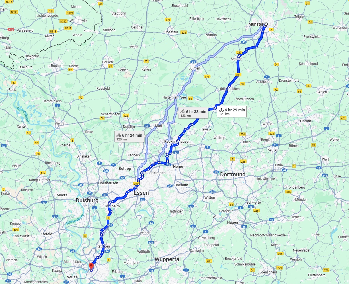 Anreise von Münster Zu Düsseldorf Über 
