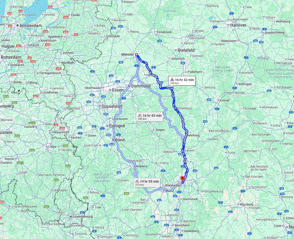 Anreise von Münster Zu Frankfurt am Main Über 