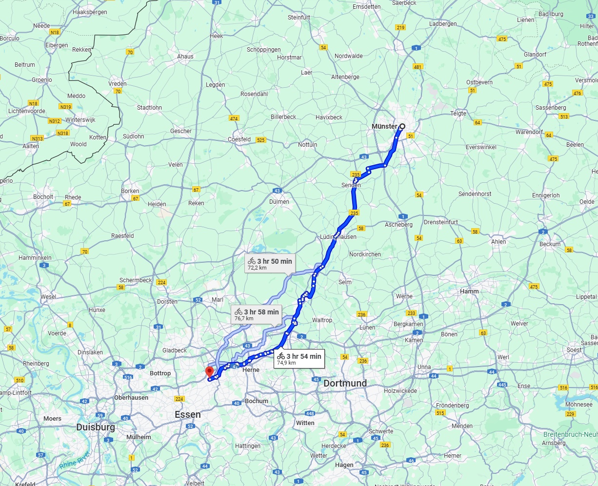 Anreise von Münster Zu Gelsenkirchen Über 