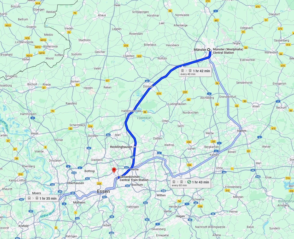 Anreise von Münster Zu Gelsenkirchen Über 