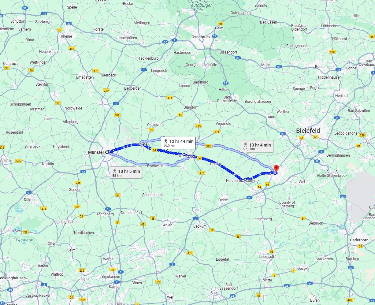 Anreise von Münster Zu Gütersloh Über 