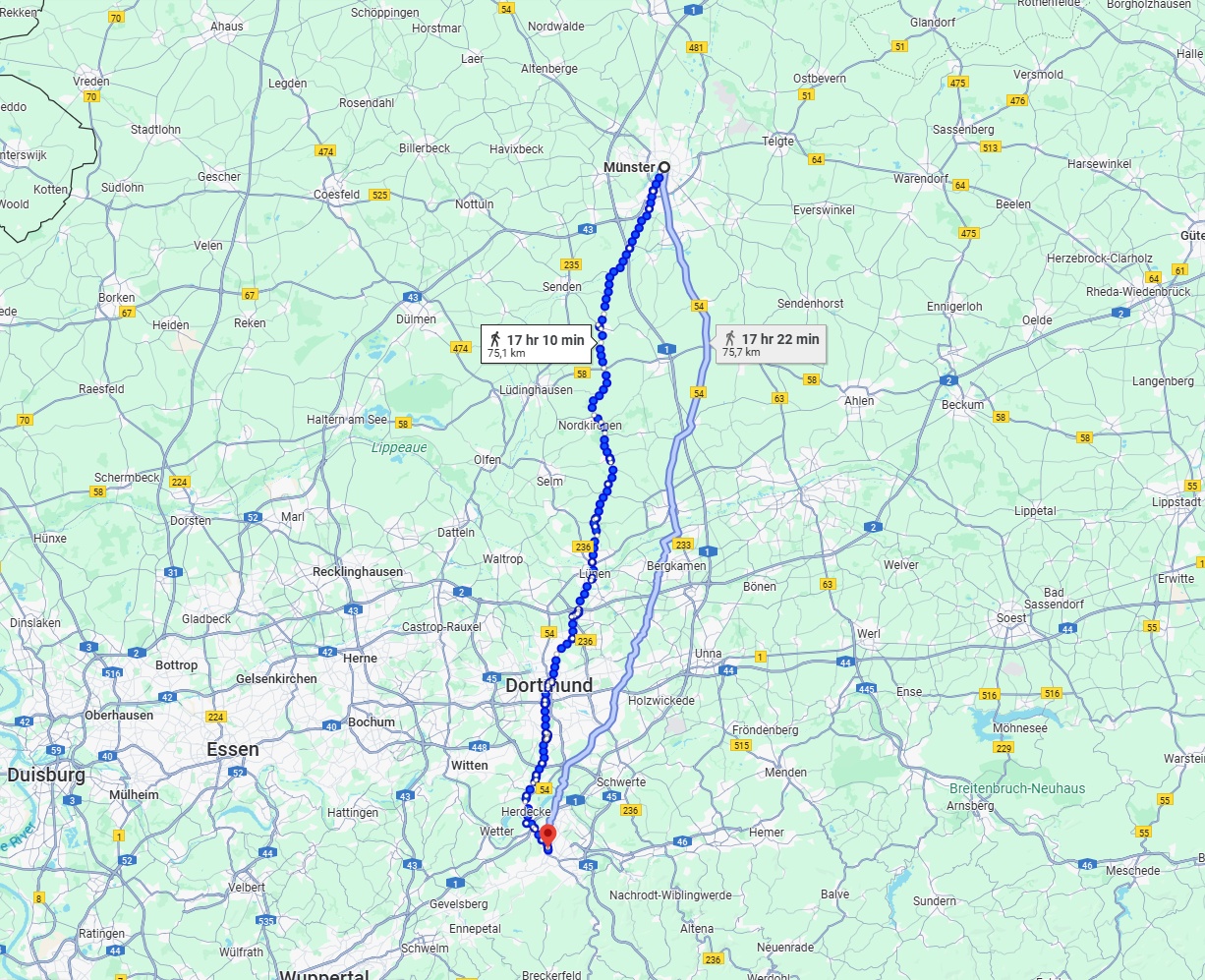 Anreise von Münster Zu Hagen Über 
