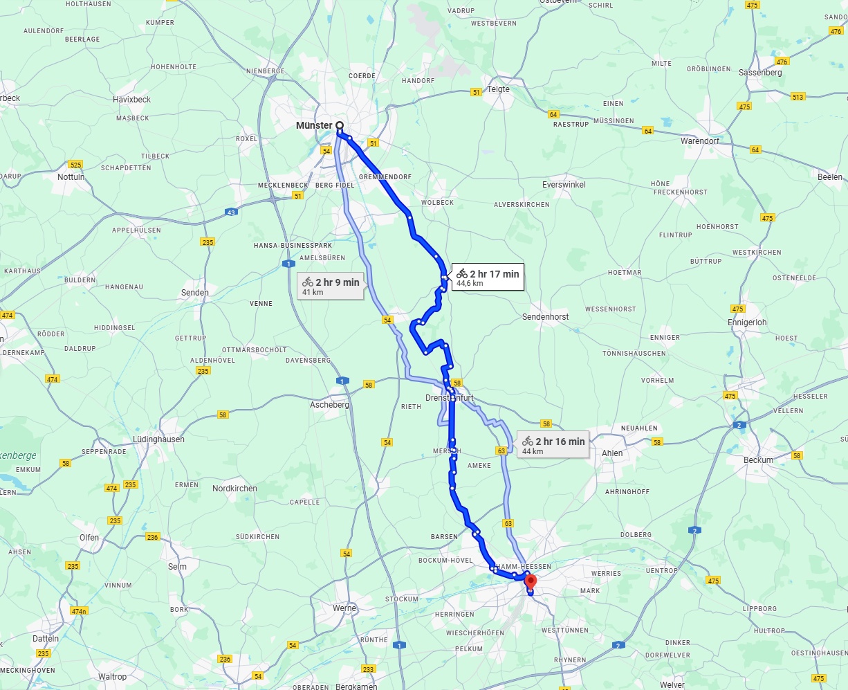 Anreise von Münster Zu Hamm Über 