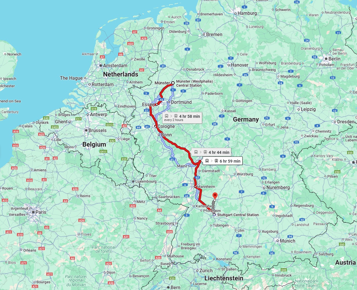 Anreise von Münster Zu Heilbronn Über 