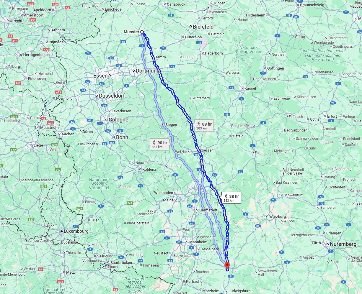 Anreise von Münster Zu Heilbronn Über 