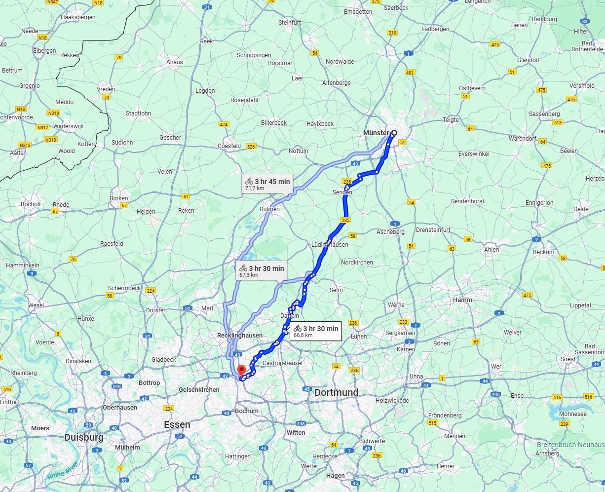 Anreise von Münster Zu Herne Über 