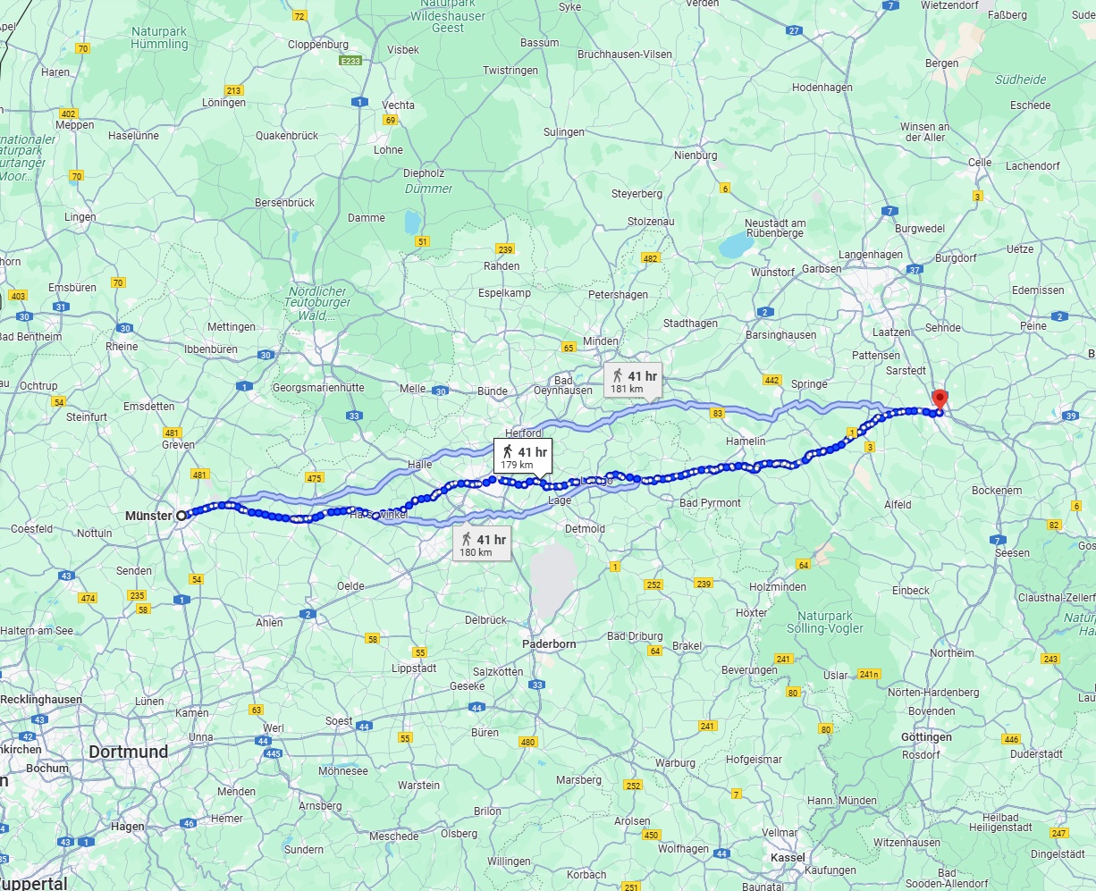 Anreise von Münster Zu Hildesheim Über 