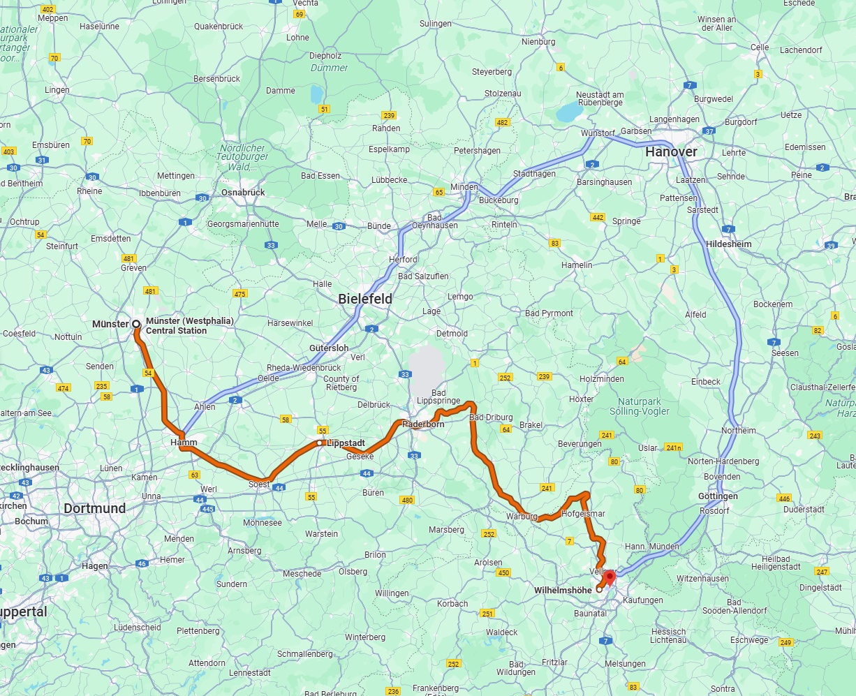 Anreise von Münster Zu Kassel Über 