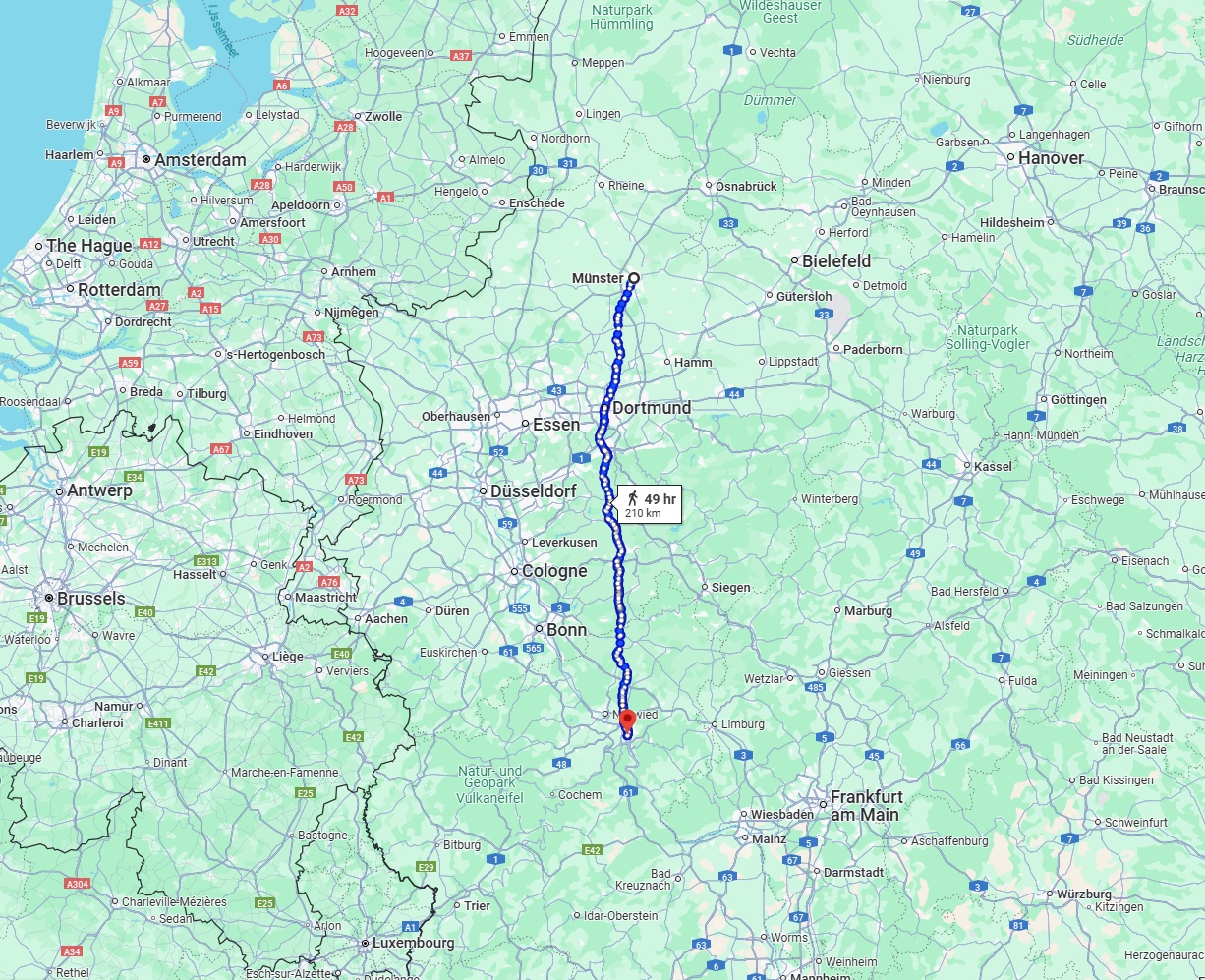 Anreise von Münster Zu Koblenz Über 