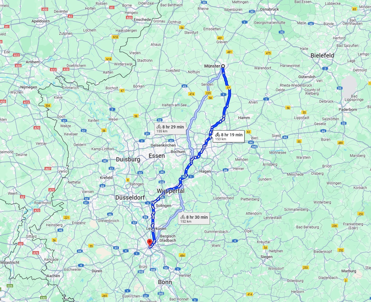 Anreise von Münster Zu Köln Über 