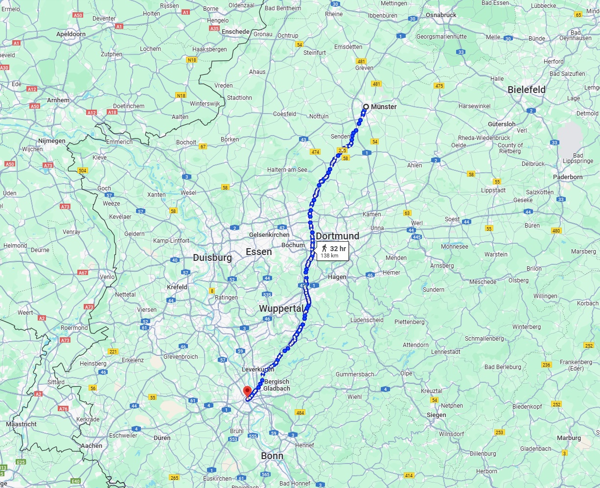 Anreise von Münster Zu Köln Über 