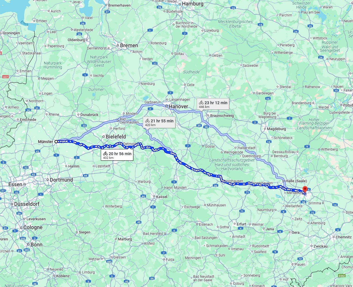 Anreise von Münster Zu Leipzig Über 