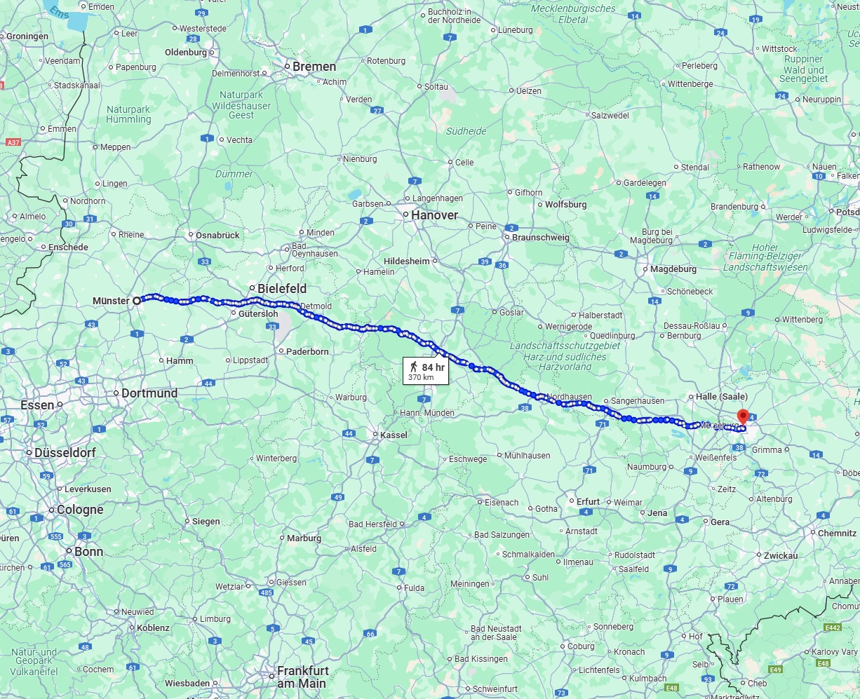 Anreise von Münster Zu Leipzig Über 