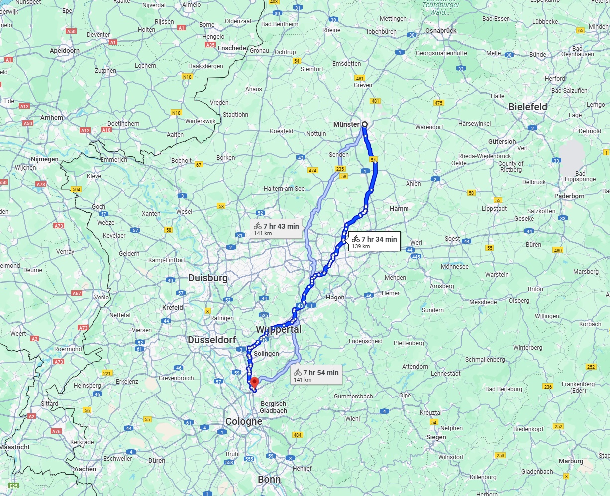Anreise von Münster Zu Leverkusen Über 