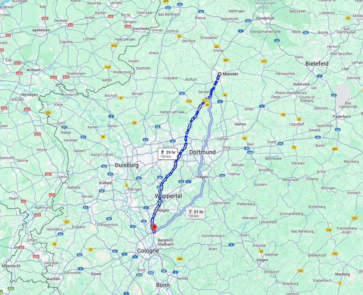 Anreise von Münster Zu Leverkusen Über 