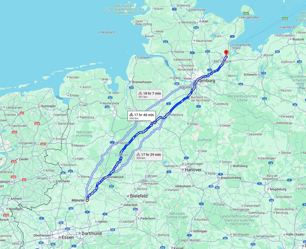 Anreise von Münster Zu Lübeck Über 