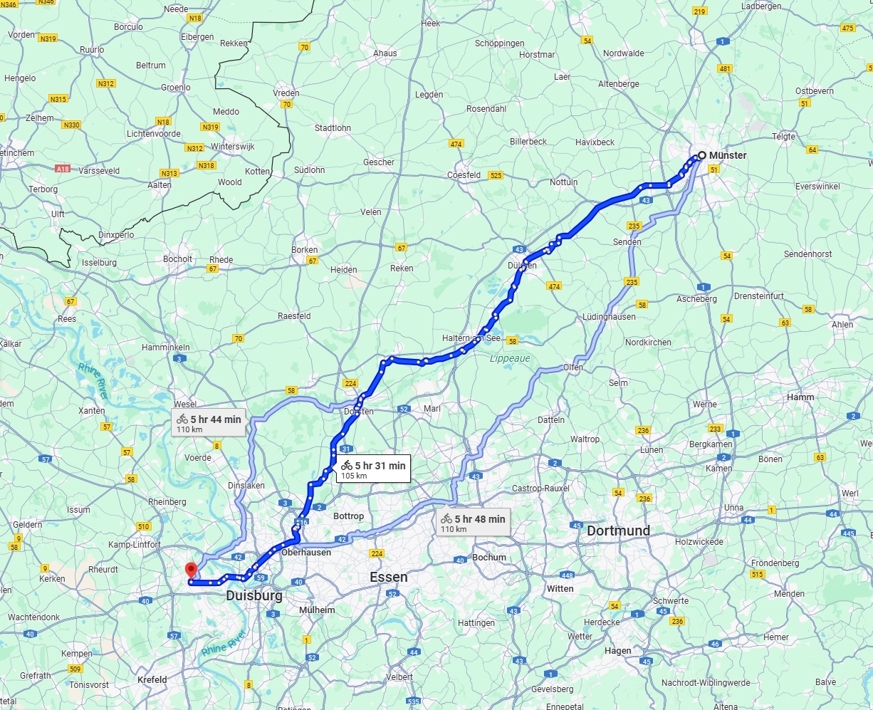 Anreise von Münster Zu Moers Über 