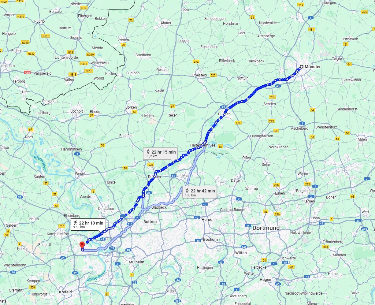 Anreise von Münster Zu Moers Über 