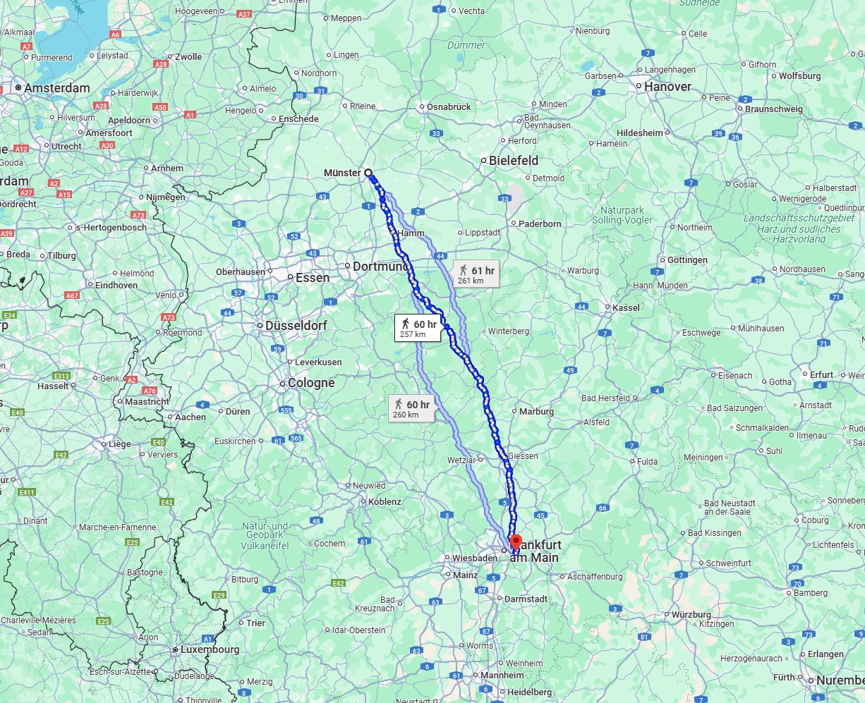 Anreise von Münster Zu Offenbach am Main Über 