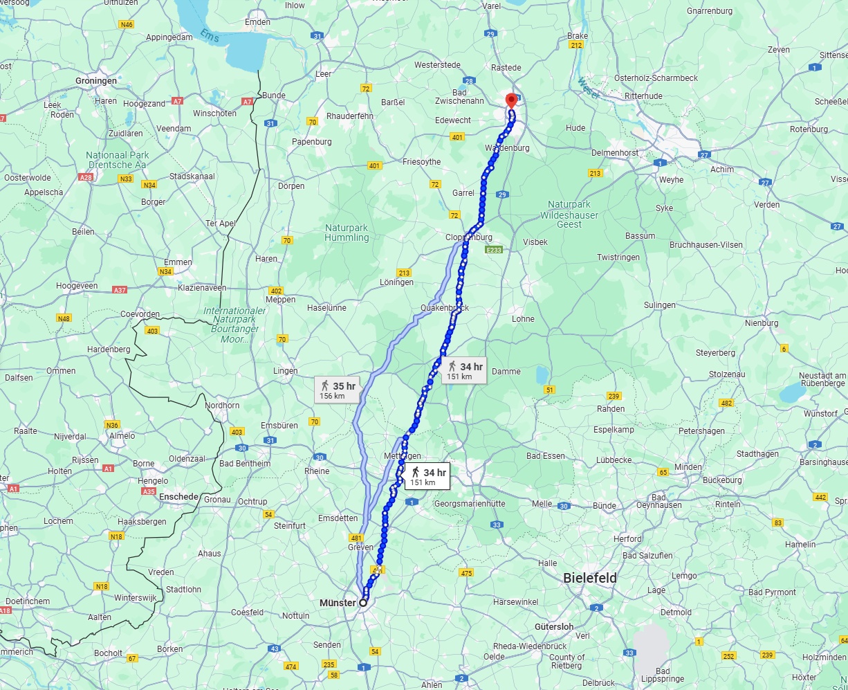 Anreise von Münster Zu Oldenburg Über 