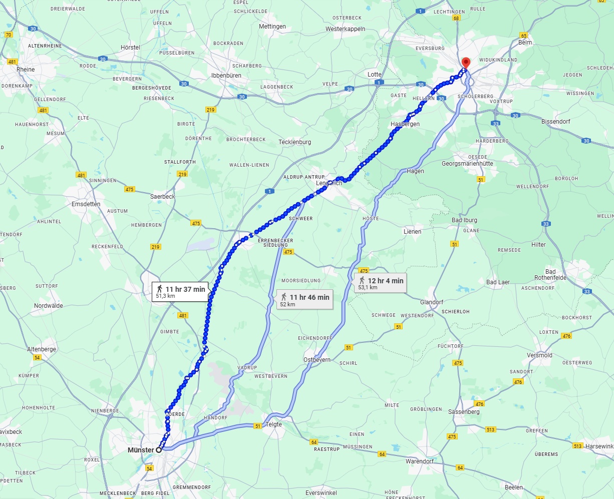 Anreise von Münster Zu Osnabrück Über 