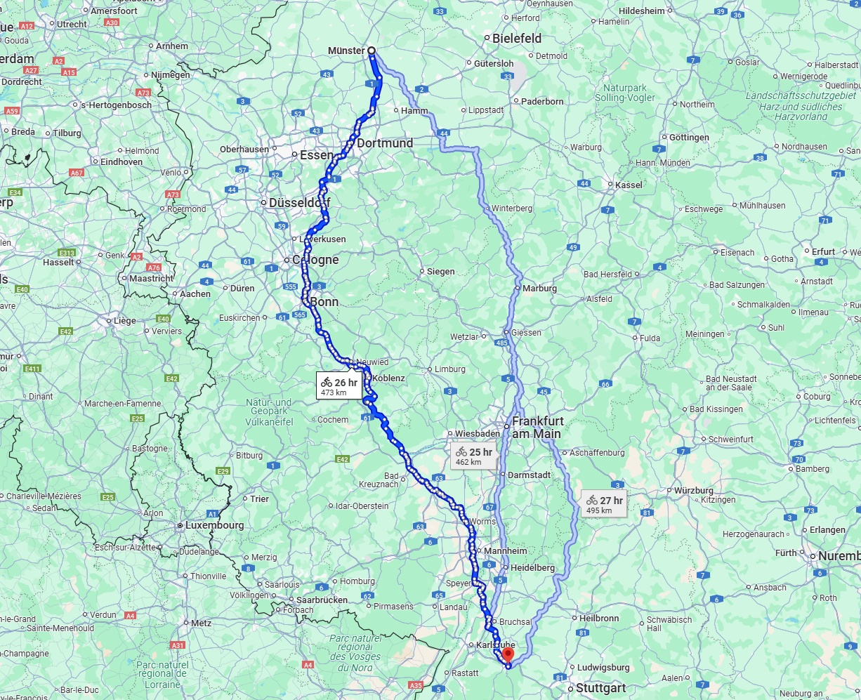 Anreise von Münster Zu Pforzheim Über 
