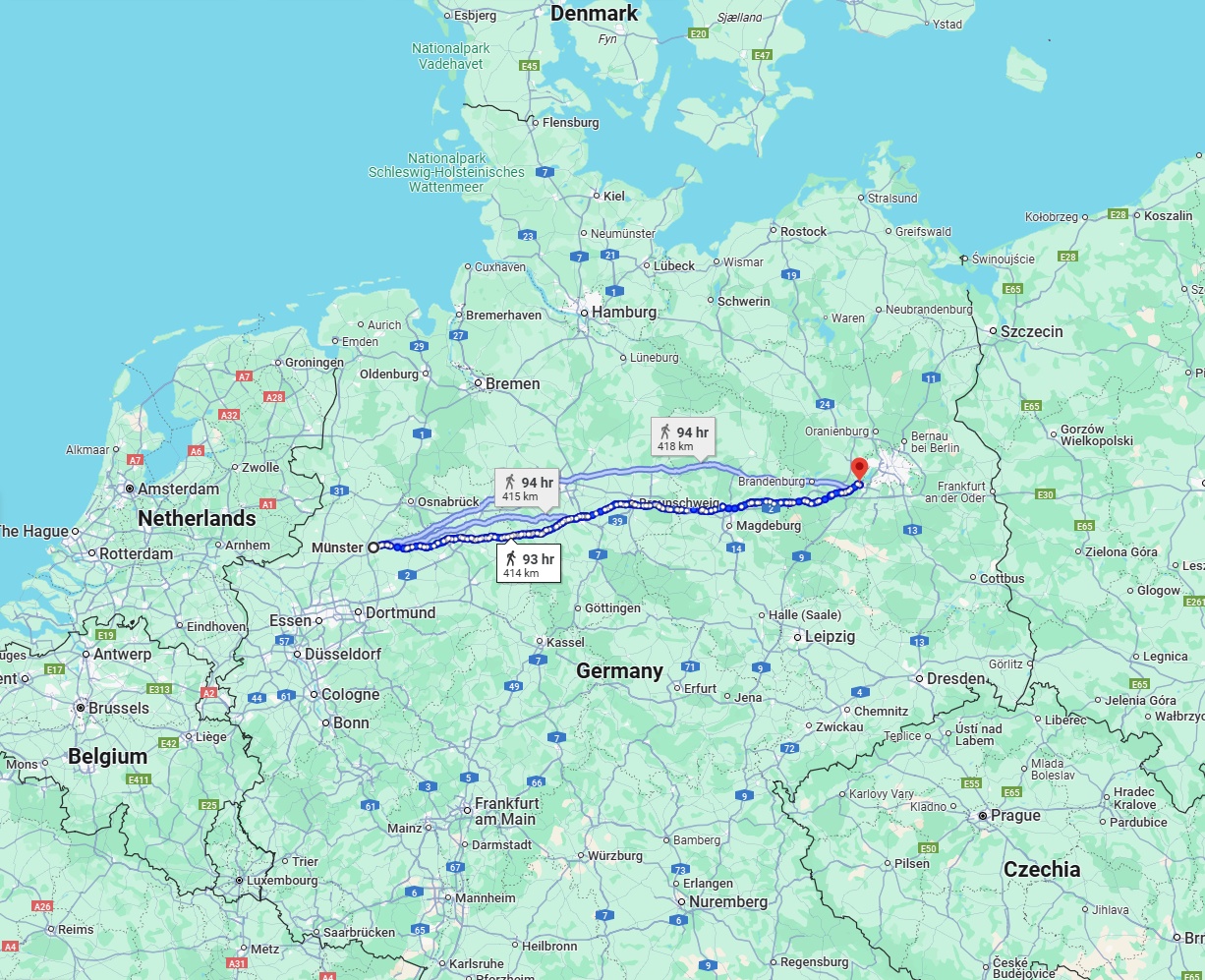 Anreise von Münster Zu Potsdam Über 