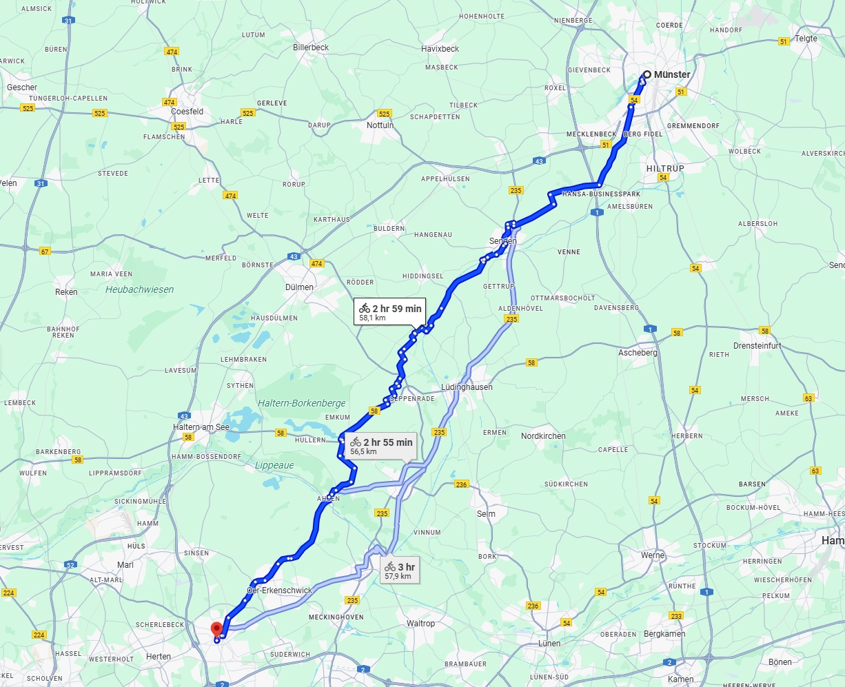 Anreise von Münster Zu Recklinghausen Über 