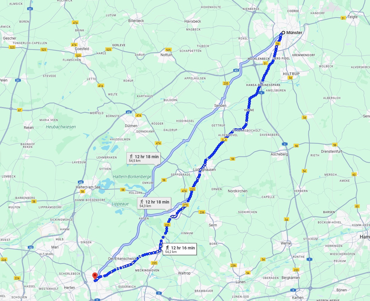 Anreise von Münster Zu Recklinghausen Über 