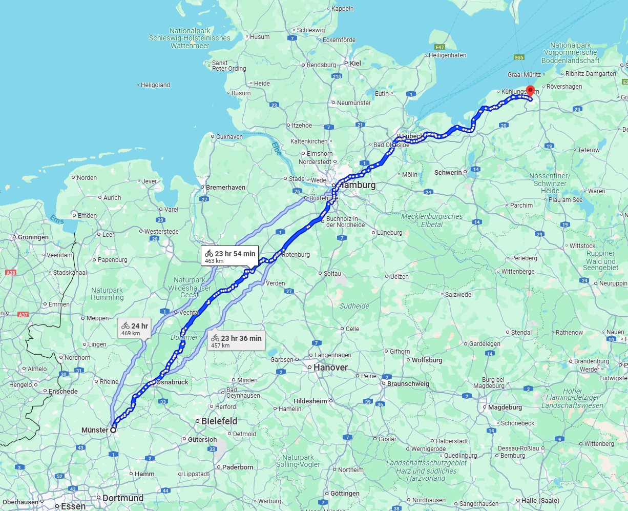 Anreise von Münster Zu Rostock Über 