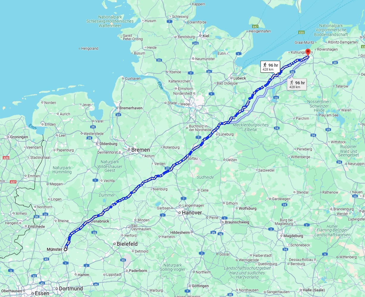 Anreise von Münster Zu Rostock Über 