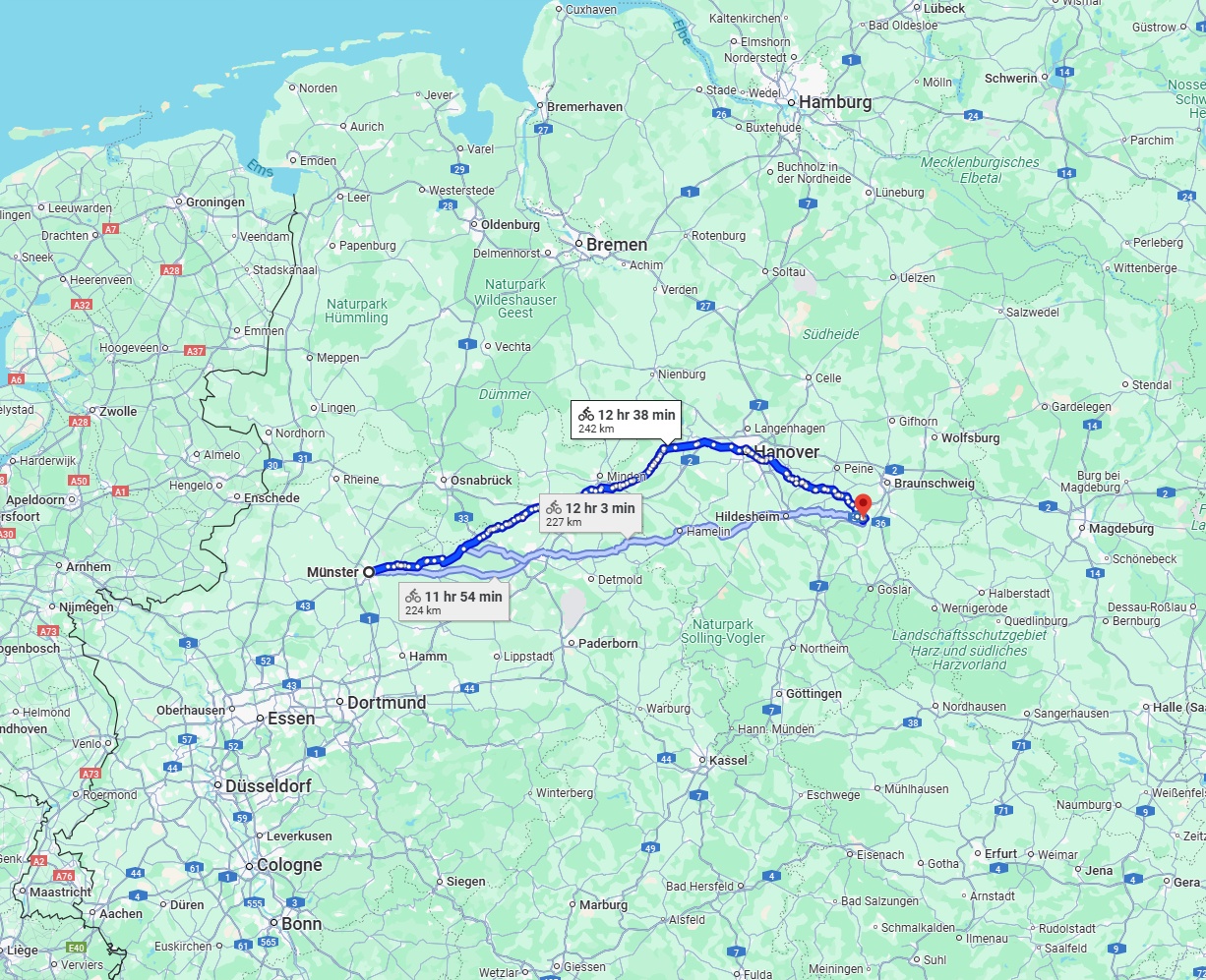 Anreise von Münster Zu Salzgitter Über 