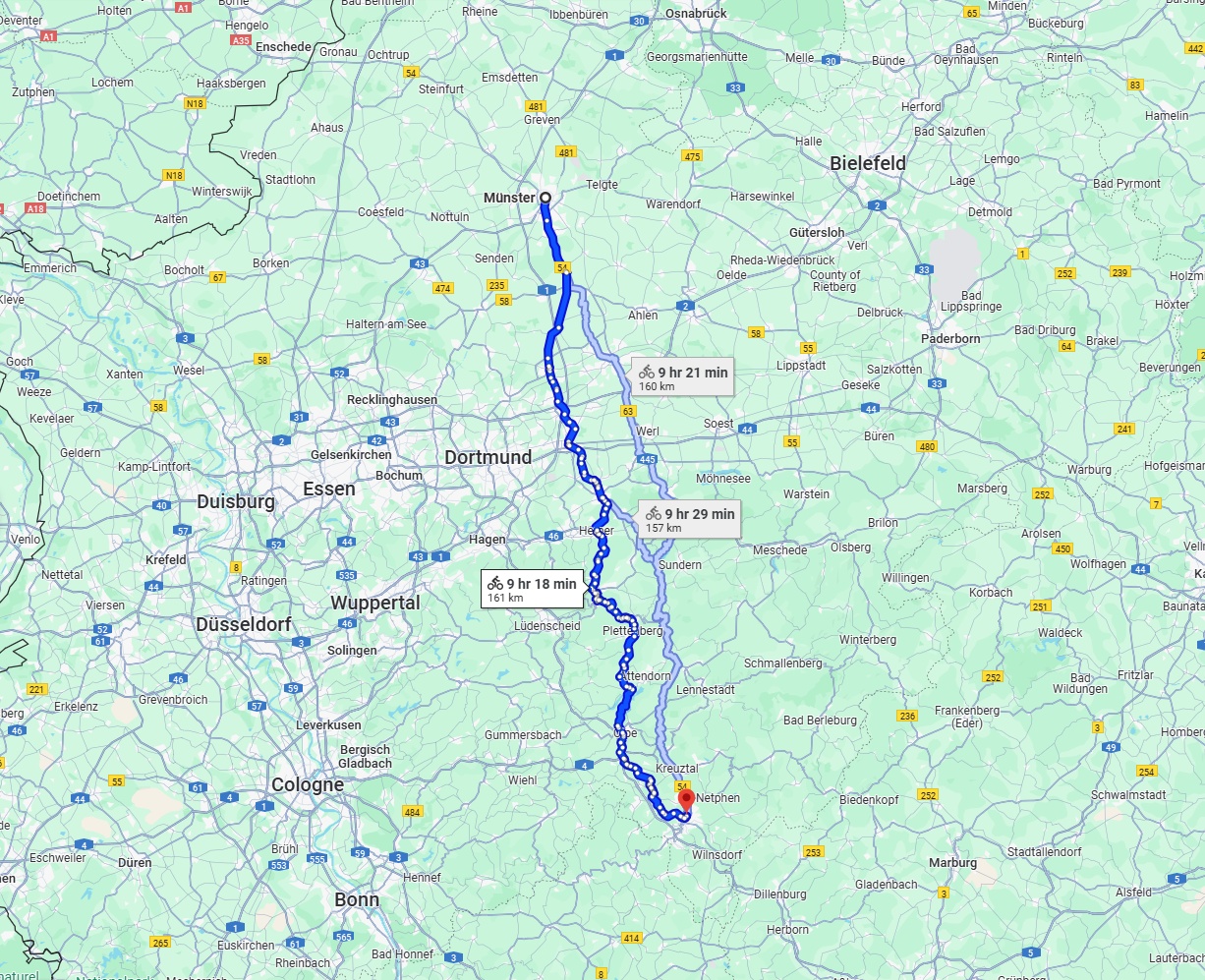 Anreise von Münster Zu Siegen Über 
