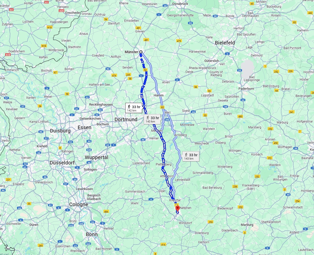 Anreise von Münster Zu Siegen Über 