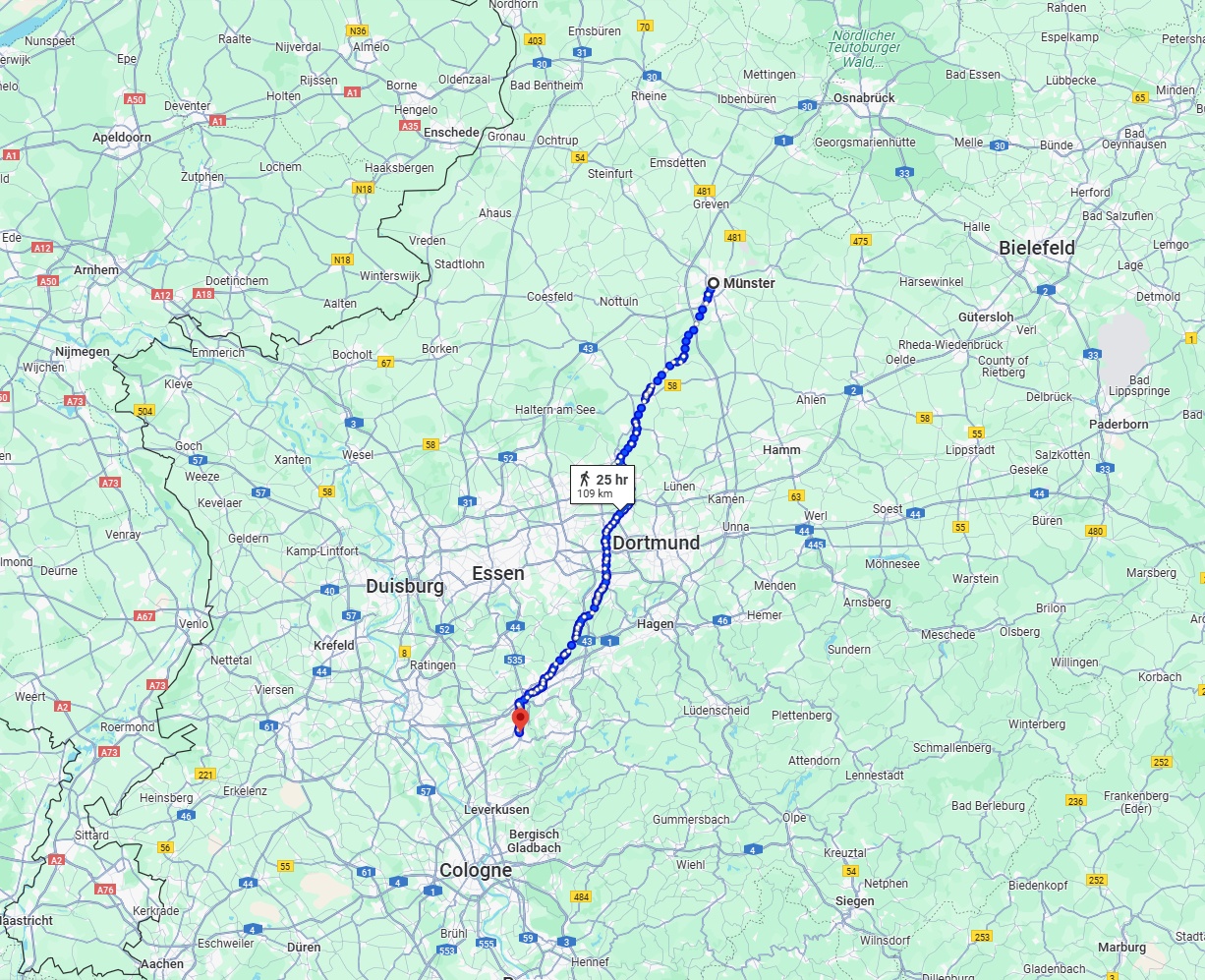 Anreise von Münster Zu Solingen Über 
