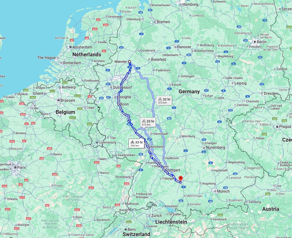 Anreise von Münster Zu Ulm Über 