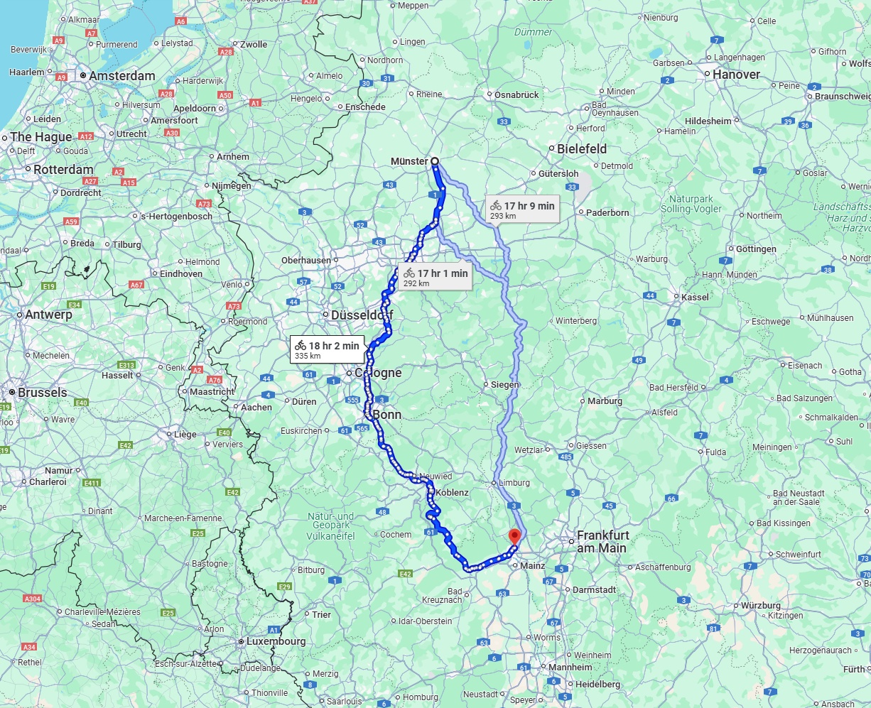 Anreise von Münster Zu Wiesbaden Über 