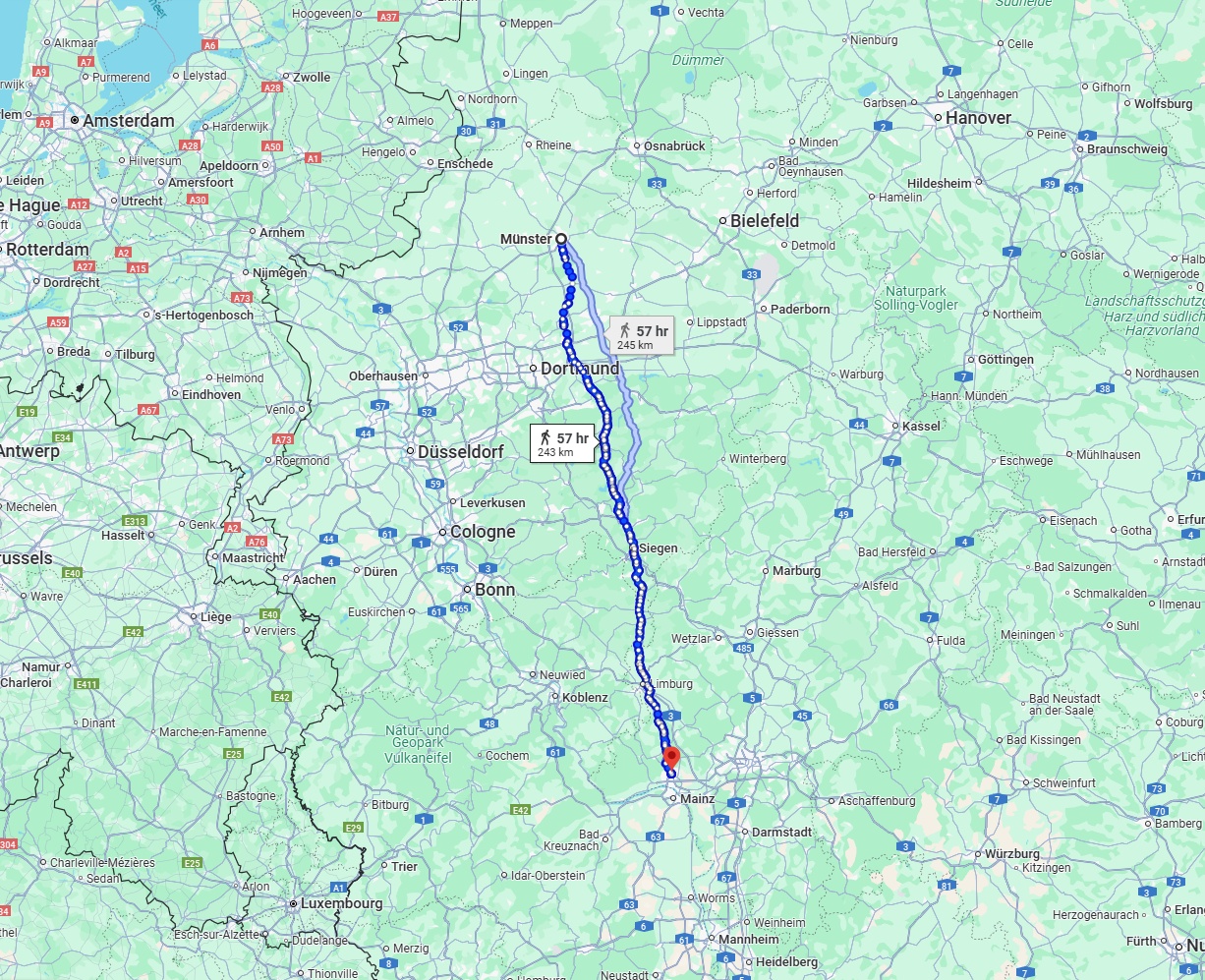 Anreise von Münster Zu Wiesbaden Über 