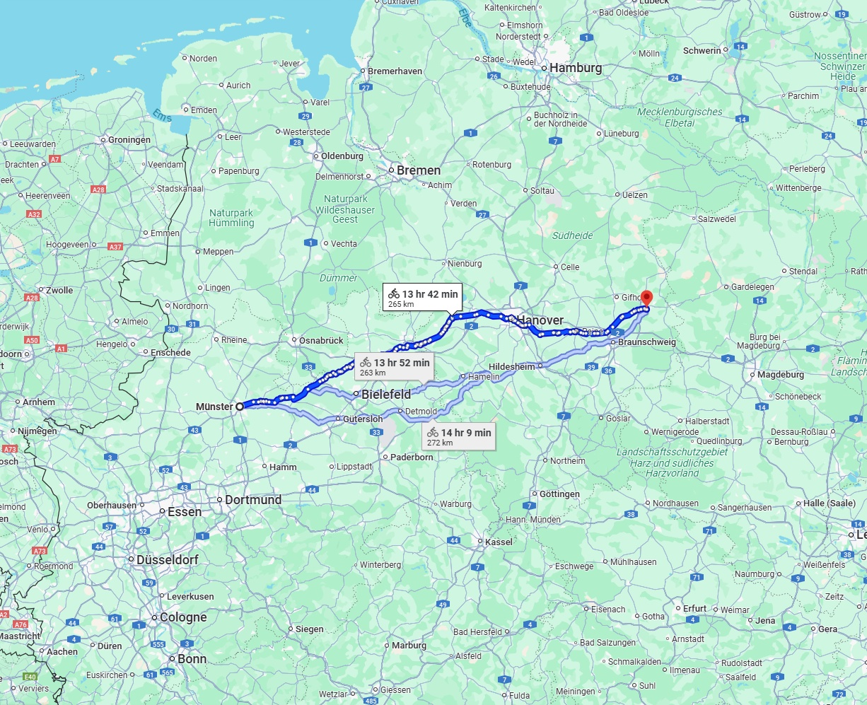 Anreise von Münster Zu Wolfsburg Über 